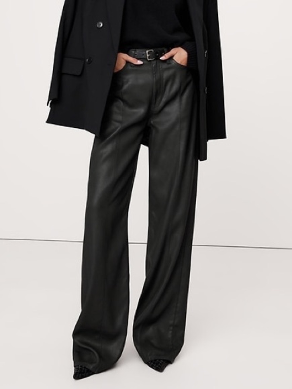 The Coated Denim Pintuck Jean